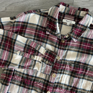 Madewell Womens Tartan Plaid Flannel Button Up‎ Shirt Size Small